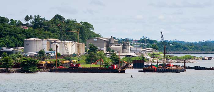 A port in Libreville, Gabon's capital