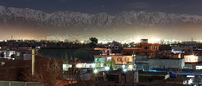 Afghanistan at night