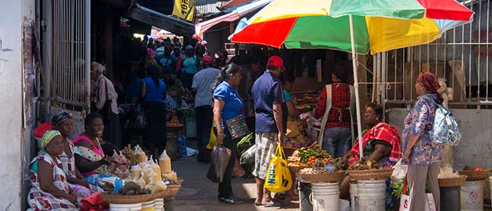 A market in Paramiribo, Suriname