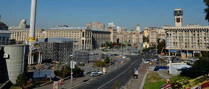 Independence Square in Kiev, Ukraine