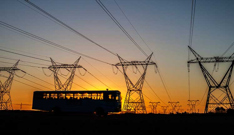 Electricity pylons in South Africa