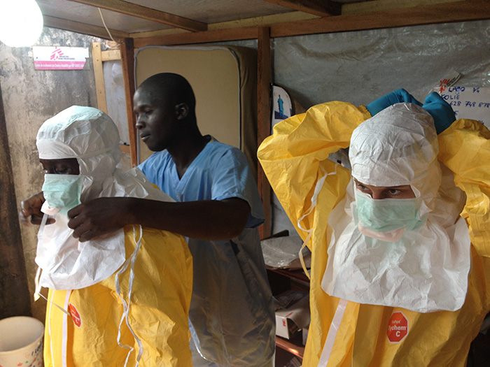 A medical team during the Ebola outbreak. Credit: European Commission