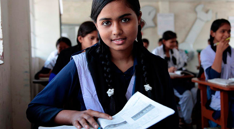Girl in school. Credit: Ricci Coughlan/DFID