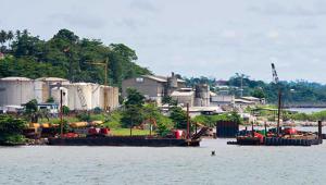 A port in Libreville, Gabon&#039;s capital