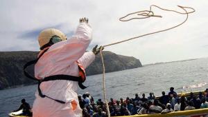 African migrants in boat