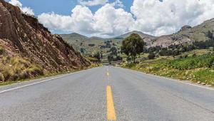 A rural road in Bolivia