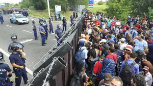 Refugees at the Slovenian border