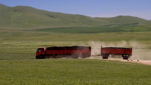 Coal truck in Mongolia 