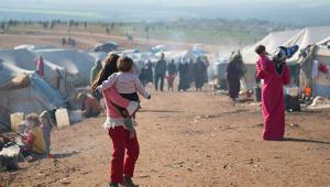 Refugee camp bordering Syria 