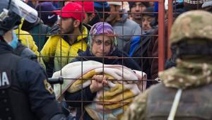 Refugees at the Slovenian border
