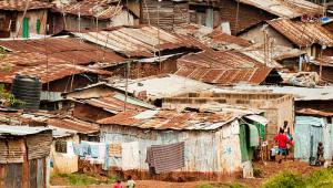 A slum neighborhood in Nairobi, Kenya