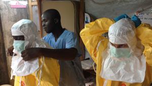 A medical team during the Ebola outbreak. Credit: European Commission
