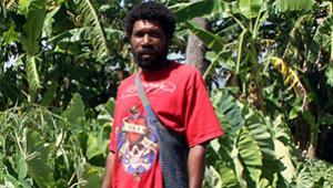 A farmer in Papua New Guinea