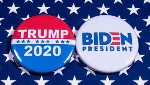 Donald Trump and Joe Biden are the two main candidates for president in the 2020 US election [image: Shutterstock]