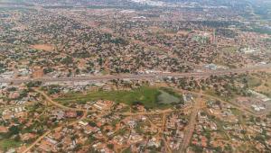 Gaborone, the capital of Botswana, from above