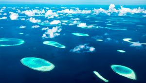 Aerial view of the Maldives