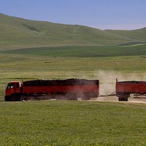 Coal truck in Mongolia 