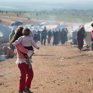 Refugee camp bordering Syria 