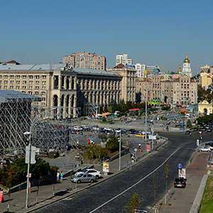 Independence Square in Kiev, Ukraine