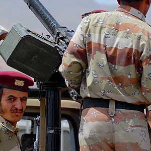 Yemeni military soldiers