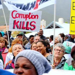 Anti-corruption march in Cape Town - image: Miram Mannak