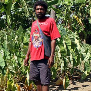 A farmer in Papua New Guinea