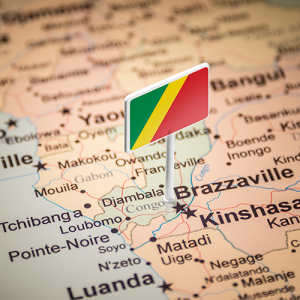 Republic of Congo on a map Shutterstock 1298292883