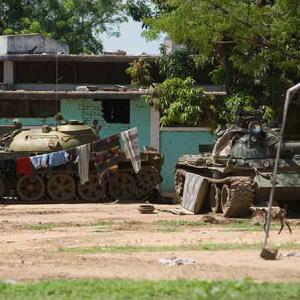 Abandoned tanks in Darfur, Sudan