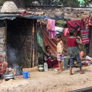 A slum in Dhaka, Bangladesh