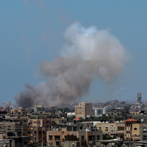 Israel airstrike on Rafah, Gaza. Shutterstock 1974064979