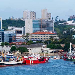 A port in Maputo, the capital of Mozambique
