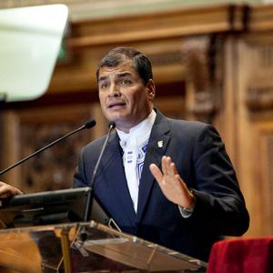 Ecuadorian president Rafael Correa 
