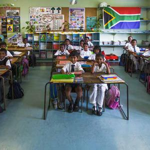 South African children in class