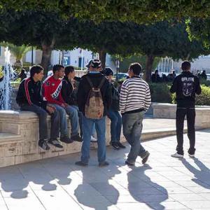 A group of students in Tunisia