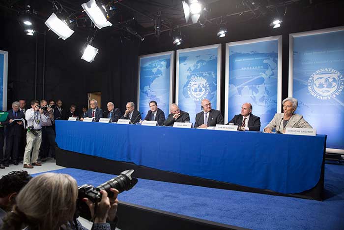 European finance ministers at World Bank-IMF Spring Meetings. Credit: IMF staff photo/Stephen Jaffe.