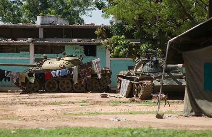 Abandoned tanks in Darfur, Sudan