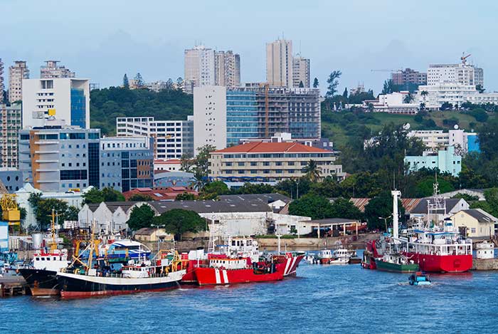 A port in Maputo, the capital of Mozambique