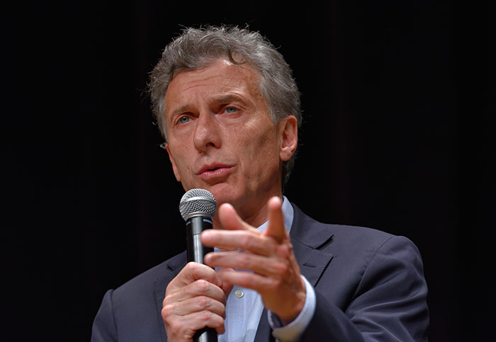 Argentinian president Mauricio Macri