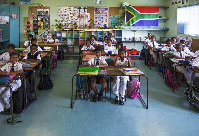 South African children in class