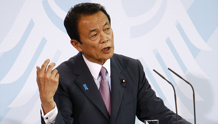 Japan finance minister Taro Aso 