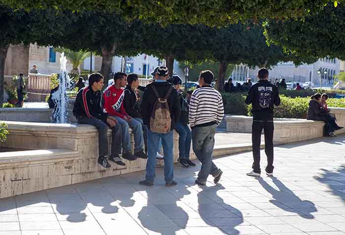 A group of students in Tunisia